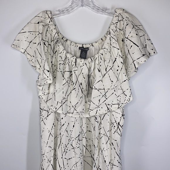 Chelsea & Theodore Linen Blend Off Shoulder Dress NWT XL - Picture 4 of 12